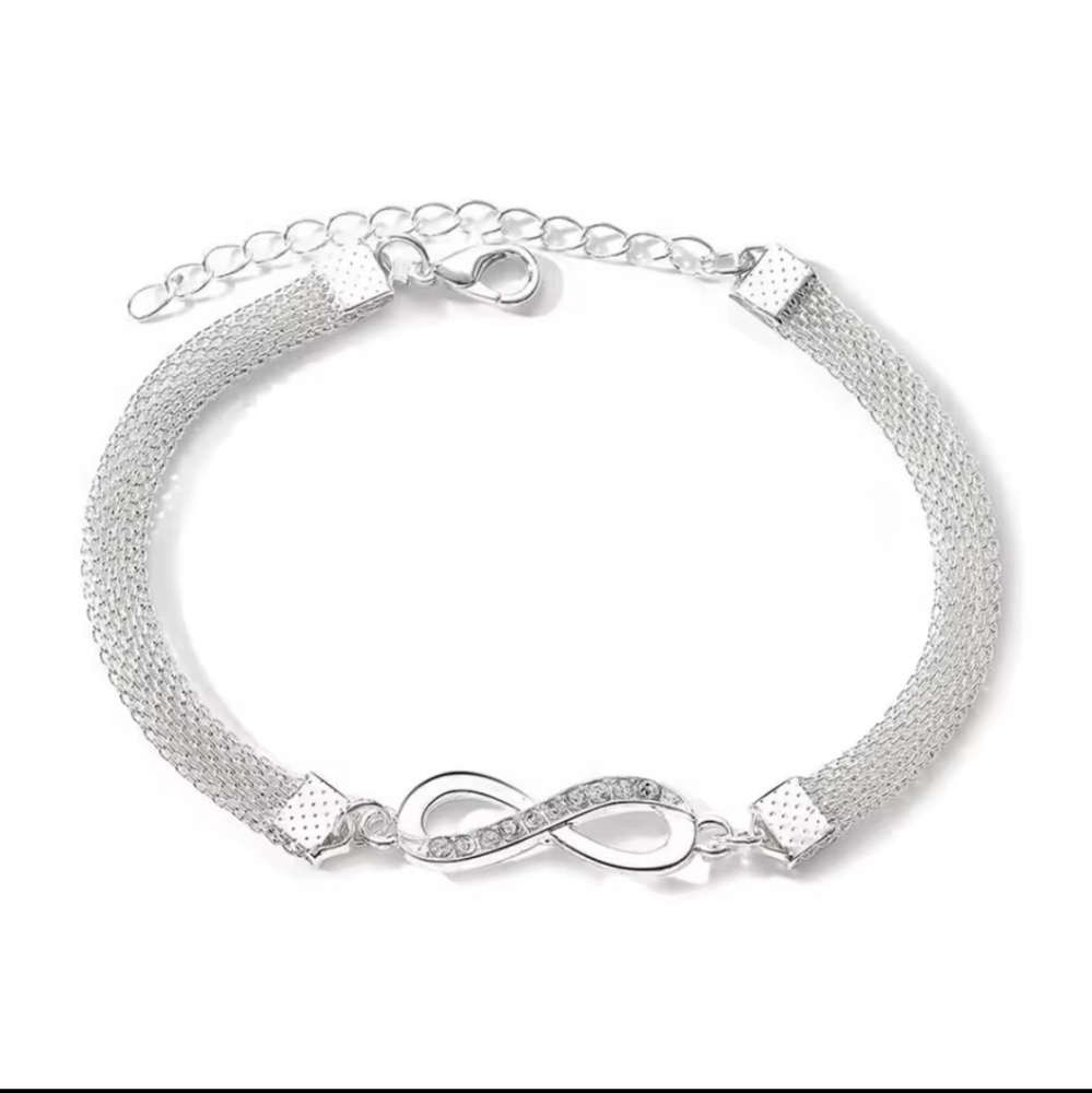 Silver Infinity Bracelet - Picture 1 of 3